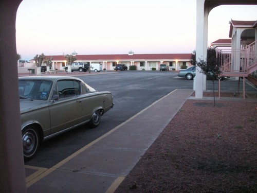 View from motel
