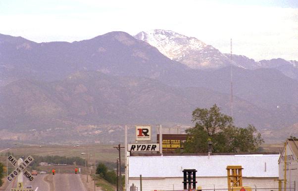 Pike's Peak from town.